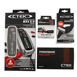 CTEK MXS 5.0 Battery Charger Value Pack With Power Bank 12V/5A