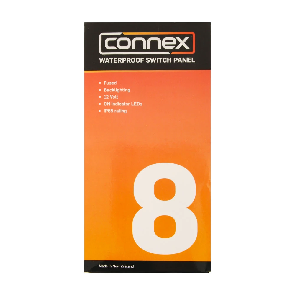Connex 8 Way Backlit Marine Switch Panel 3 Connex 8 Way Backlit Marine Switch Panel
