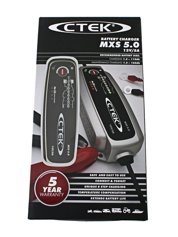 CTEK MXS 5.0T 12V 5A 8-Stage Battery Charger 3 CTEK MXS 5.0T 12V 5A 8-Stage Battery Charger