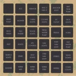 Connex Marine Switch Panel Sticker Labels Set 1