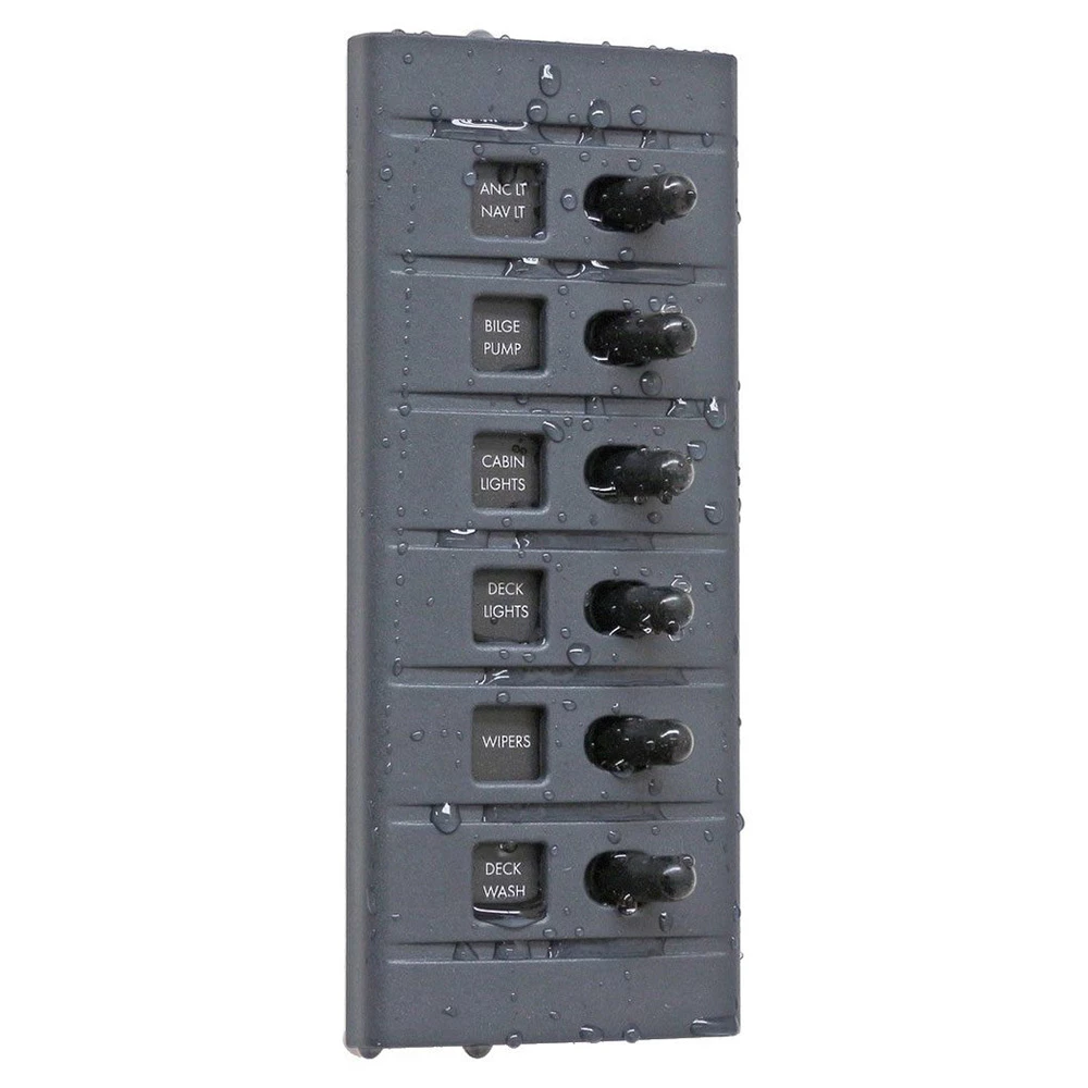 Connex 6 Way Backlit Marine Switch Panel 3 Connex 6 Way Backlit Marine Switch Panel