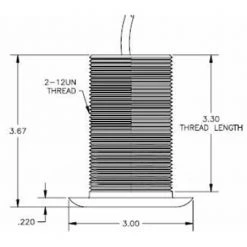CruzPro THD-2 Depth Transducer With 7.6m Cable