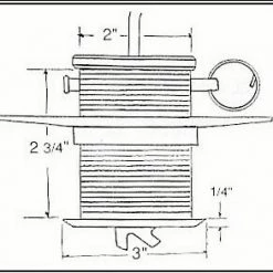 CruzPro THST-1 Plastic Thru Hull Speed/Temp Transducer For SLT60
